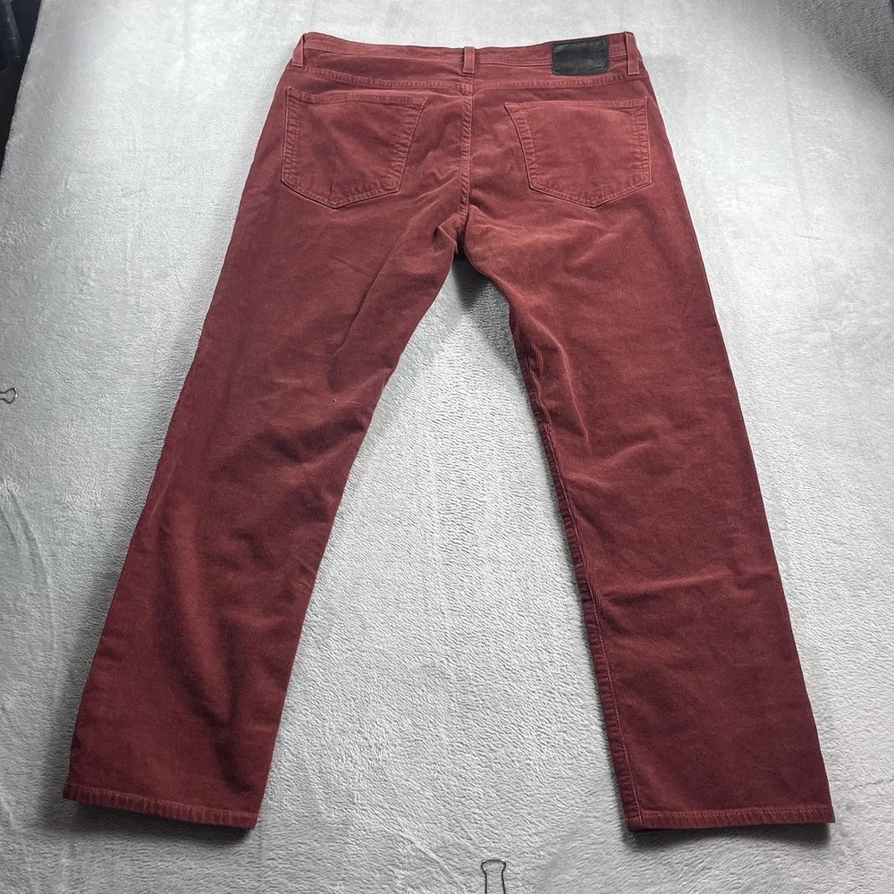 AG Adriano Goldschmied Men's Size 36x28* Tellis Modern Slim Red Corduroy Pants
